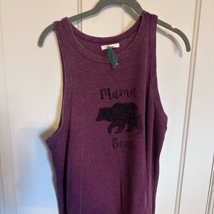 Maurices Purple Bear Graphic Tank